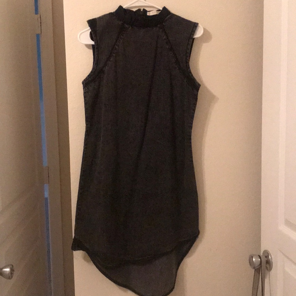 Black denim dress
